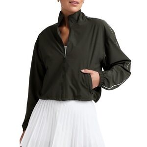 Beyond Yoga-Track Jacket-olive ink